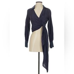 Elliatt Deep Blue Wrap Blouse